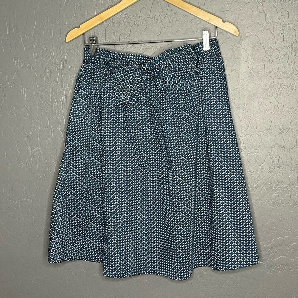 H&M Printed Black and Blue Skirt